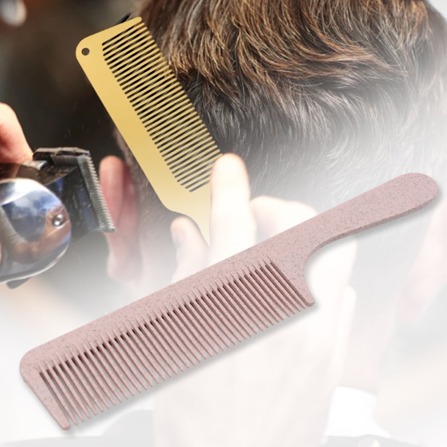 Barber Comb, Lightweight Plastic Comfortable Hair Comb Durable for Bathroom for Salon, Hair Comb Beauty Tool Use For Men & Women (1 Pc) Barber Comb, Lightweight Plastic Comfortable Hair Comb Durable for Bathroom for Salon, Hair Comb Beauty Tool Use For Men & Women (1 Pc)